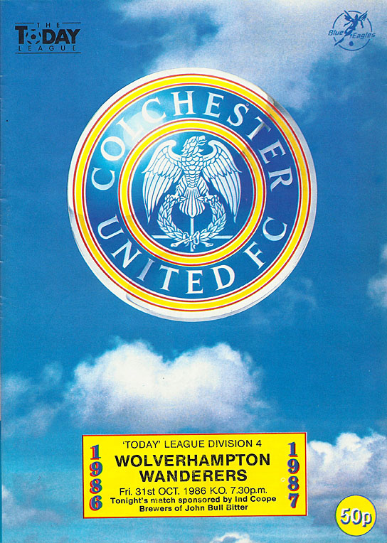 Colchester Utd v Orient 21 Feb 1986 Div 4 Football Programme 