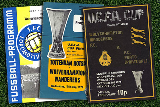 UEFA CUP ROUND 3 WOLVERHAMPTON WANDERERS V  FC CARL ZEISS JENA   PROGRAMME 1971 