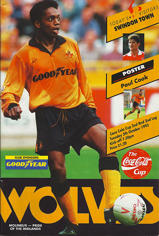 1990s League Cup - Wolves football Programmes